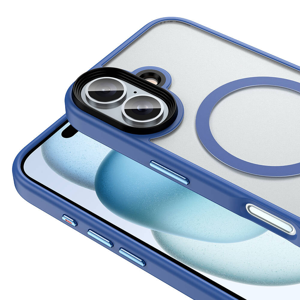 Zore Flet Magsafe Serisi iPhone Mavi Kapak - enzaksesuar