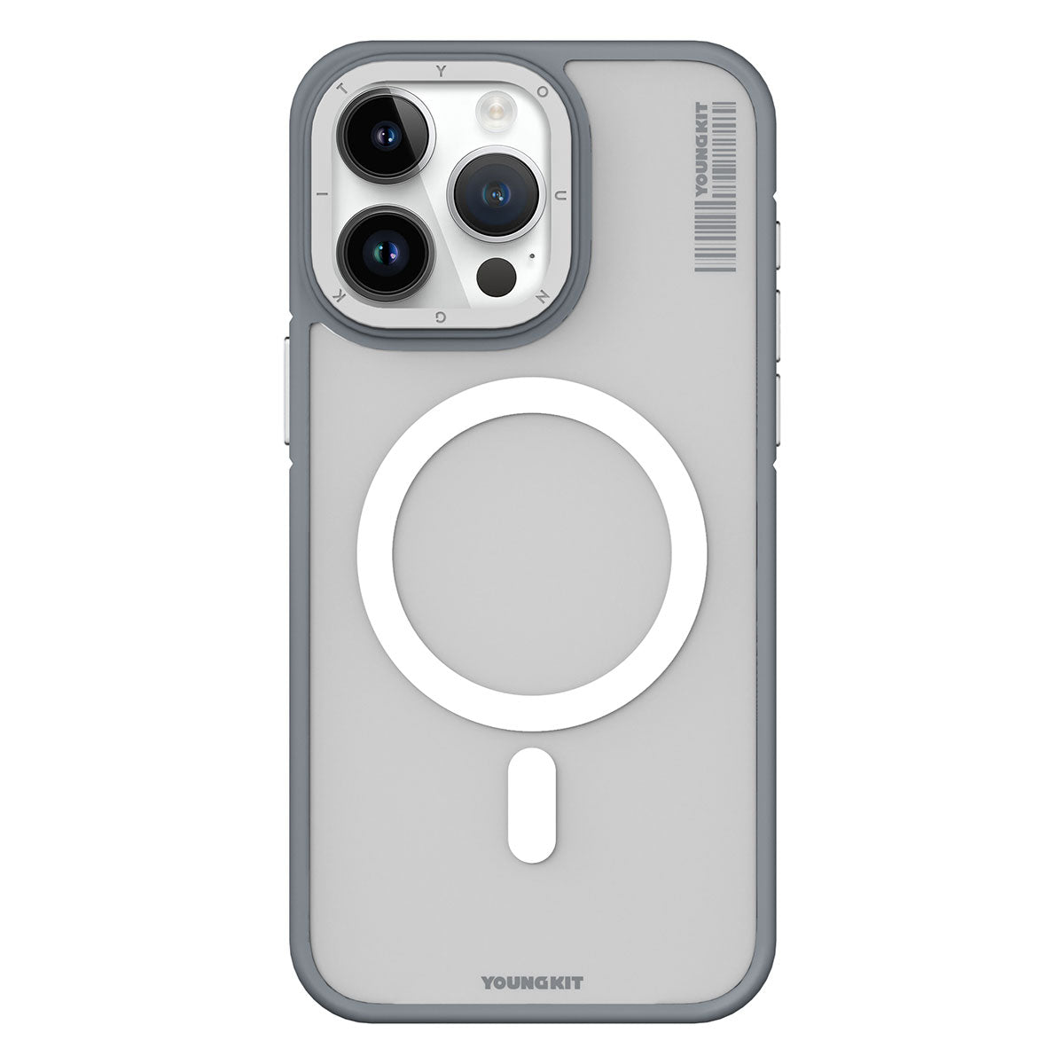 Youngkit Rock Sand Serisi iPhone Kapak Gri - enzaksesuar