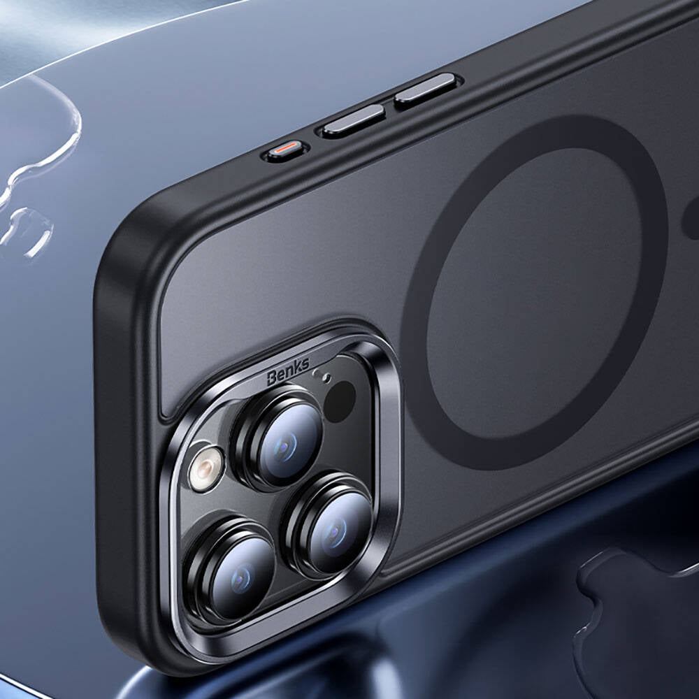 BENKS iPhone 15 Pro Magsafe Şarj Özellikli Benks Mist Protective Siyah Kılıf