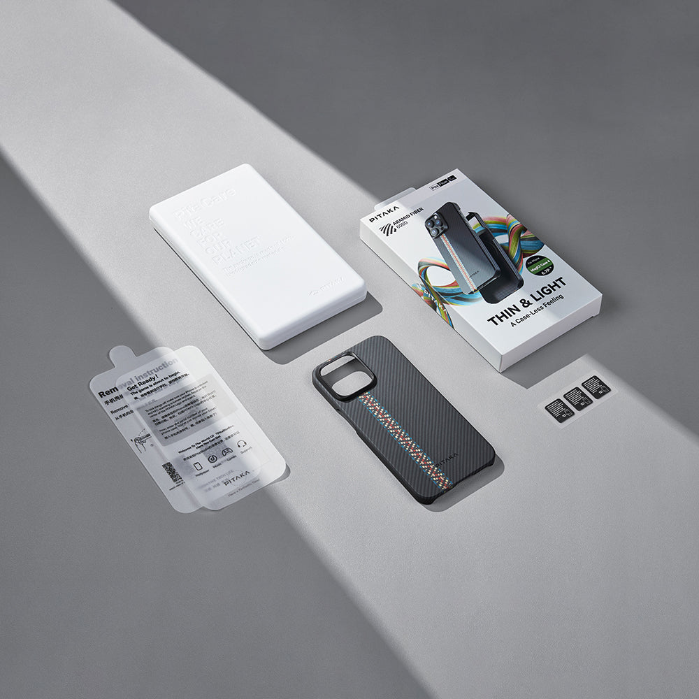 PİTAKA Magsafe Şarj Özellikli İPhone 15 Pro 600D Aramid Fiber Pitaka Tactile Woven Orchestra Serisi Rhapsody Kapak