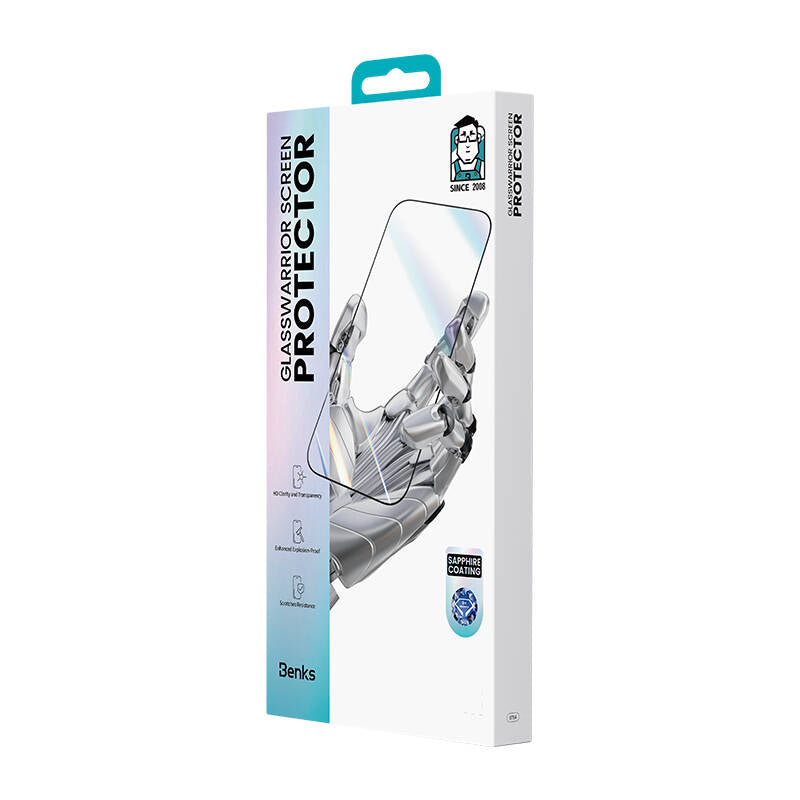 Benks Glass Warrior Sapphire Coating Ekran Koruyucu + Kolay Uygulama Aparatlı (Gorilla Glass) - enzaksesuar