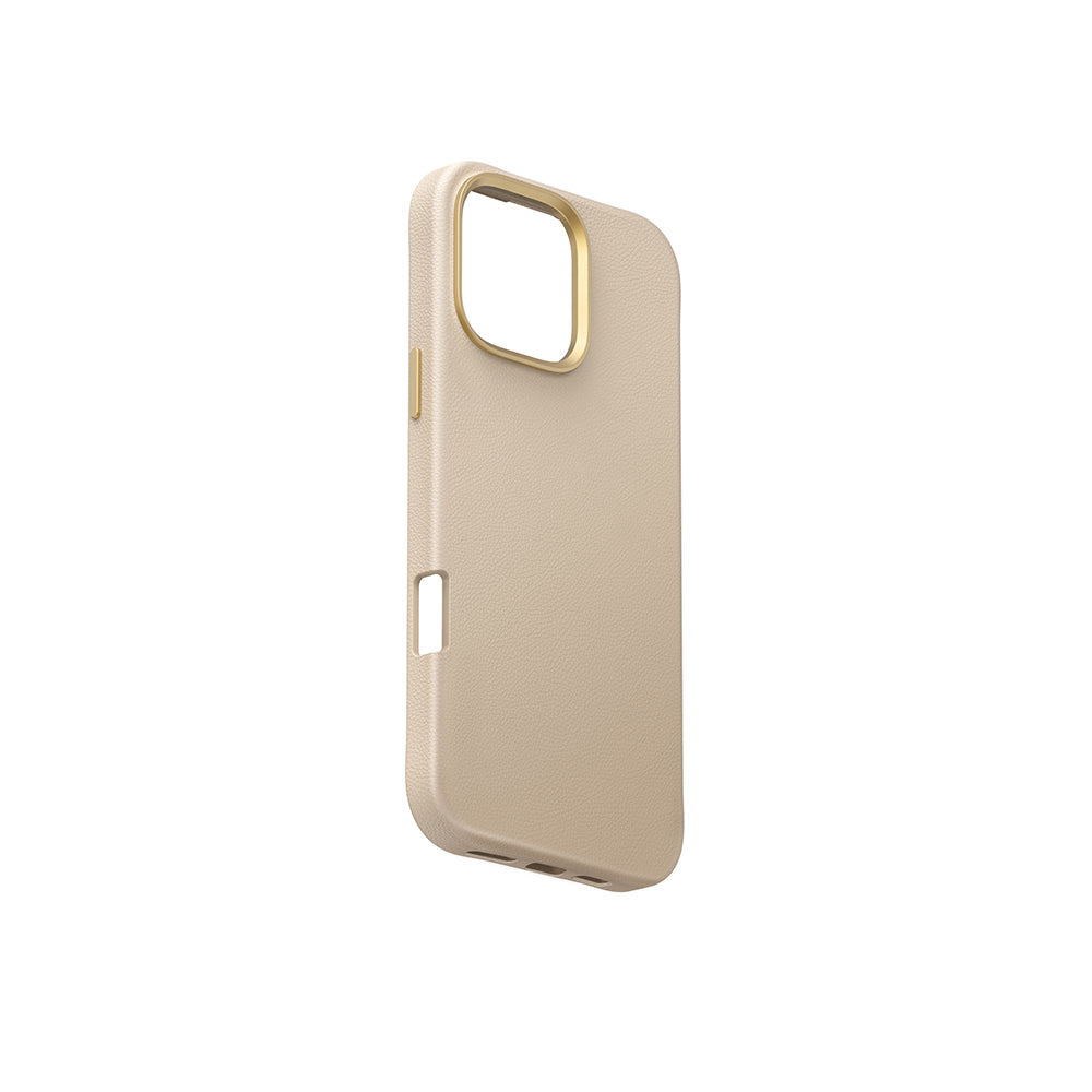 COEHL iPhone 16 Pro Magsafe Şarj Özellikli Soft Arka Yüzey Askı İpli Coehl Muse Krem Kılıf