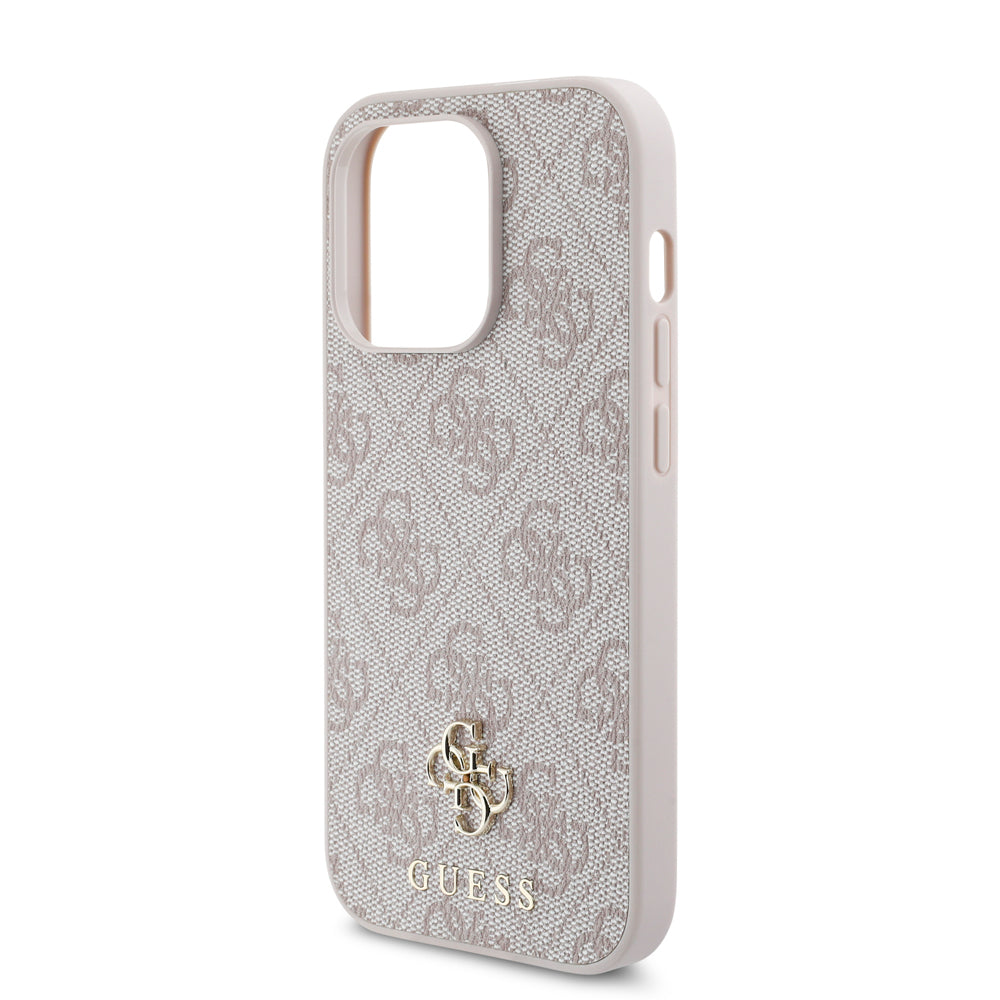 GUESS iPhone 15 Pro Max Orjinal Lisanslı Magsafe Şarj Özellikli Small 4G Classic Pembe Kılıf