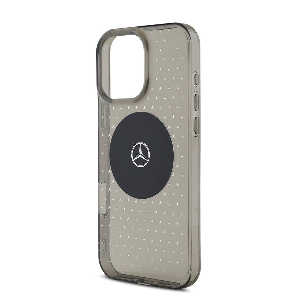MERCEDES BENZ iPhone 16 Pro Max Orjinal Lisanslı Magsafe Şarj Özellikli Yıldız Desenli Transparan Kılıf
