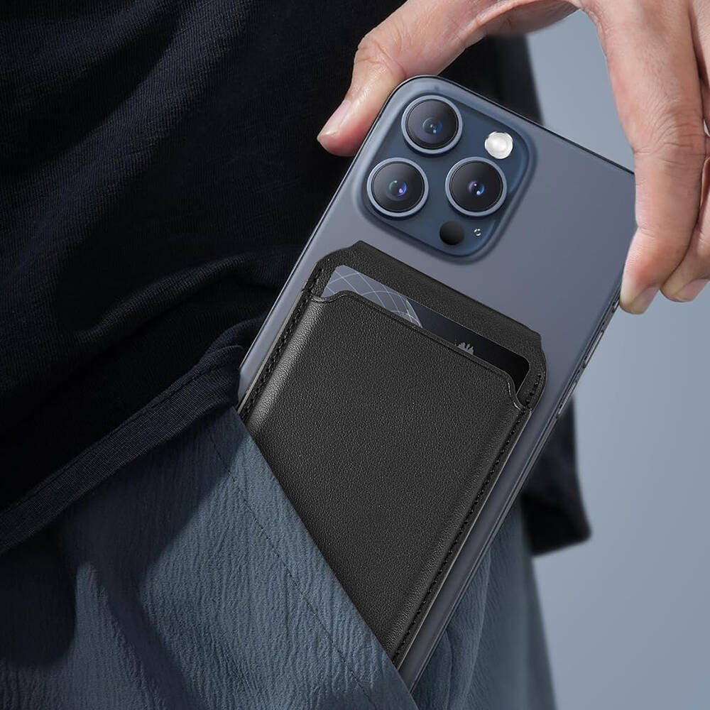 Wiwu Mag Wallet Standlı Magnetik Siyah Kartlık - enzaksesuar