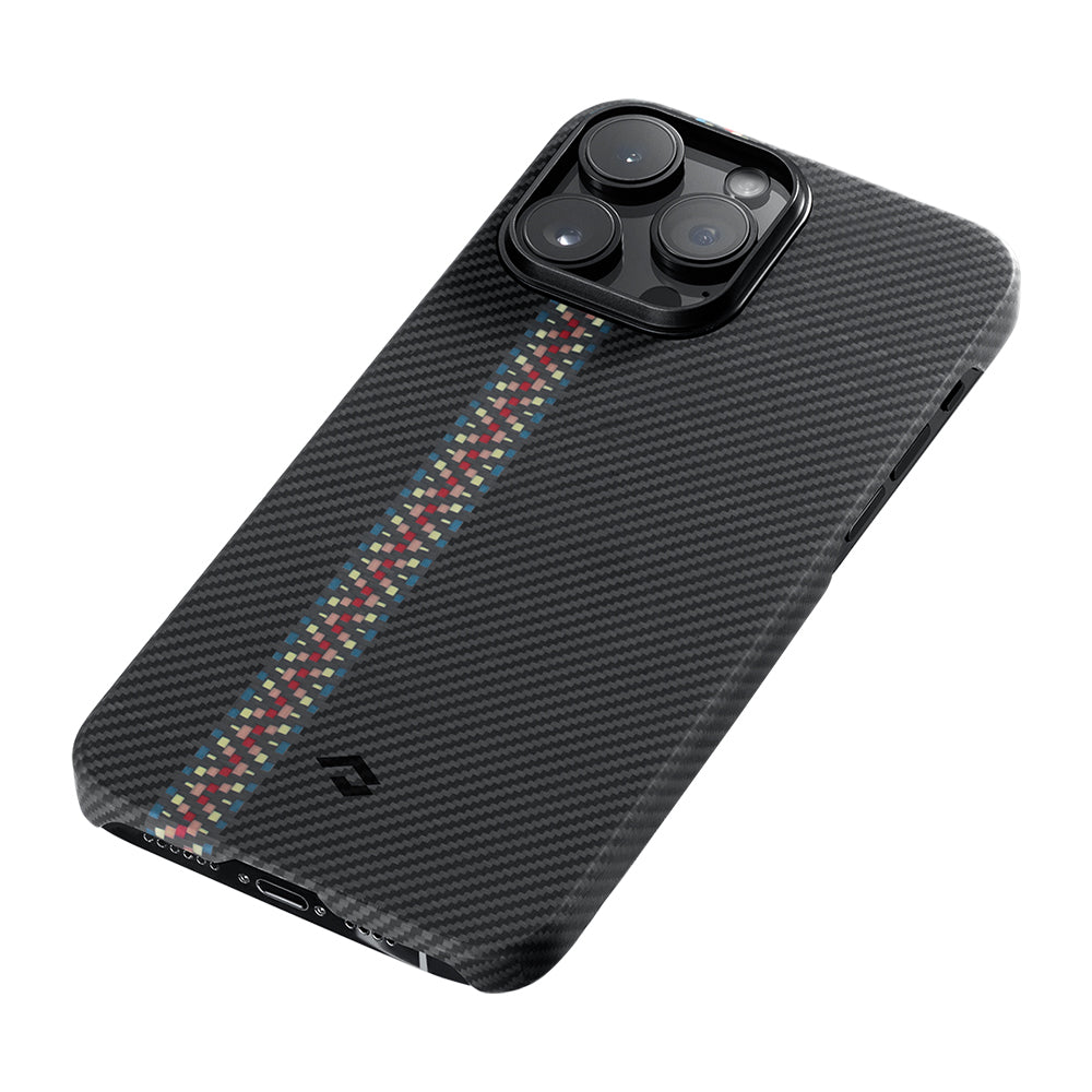 PİTAKA Magsafe Şarj Özellikli İPhone 14 Pro 600D Aramid Fiber Pitaka Tactile Woven Orchestra Serisi Rhapsody Kapak