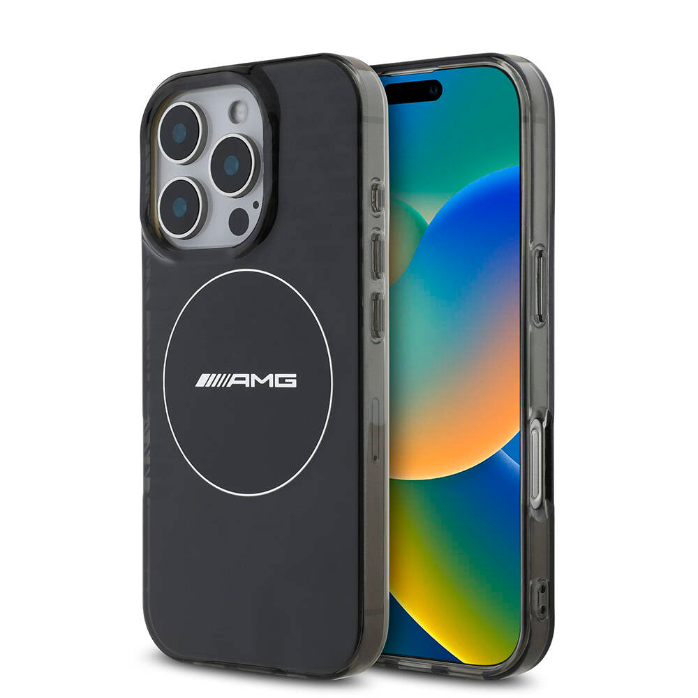 MERCEDES-BENZ - AMG iPhone 16 Pro Max Orjinal Lisanslı Magsafe Şarj Özellikli IML Baskı Logolu Smoked Kılıf