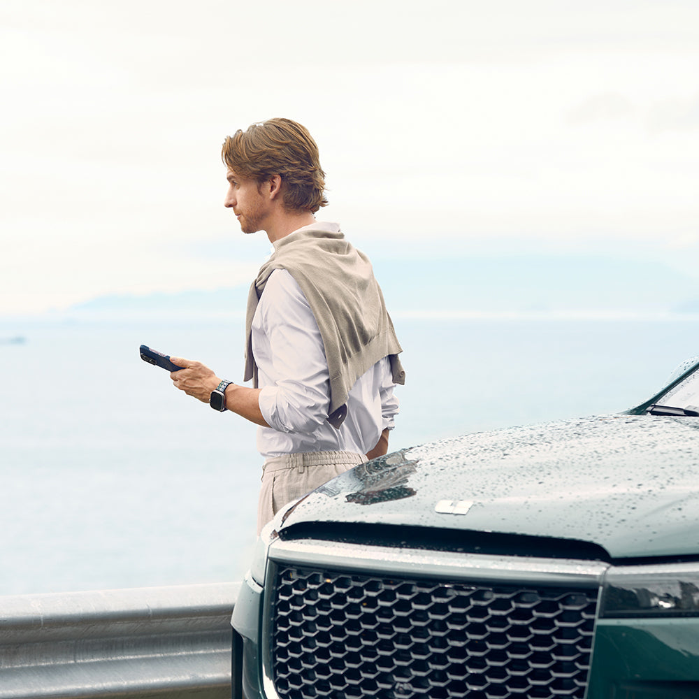 PİTAKA Magsafe Şarj Özellikli İPhone 15 Pro Max Aramid Fiber Tactile Woven Starpeak Serisi Over The Horizon Kapak