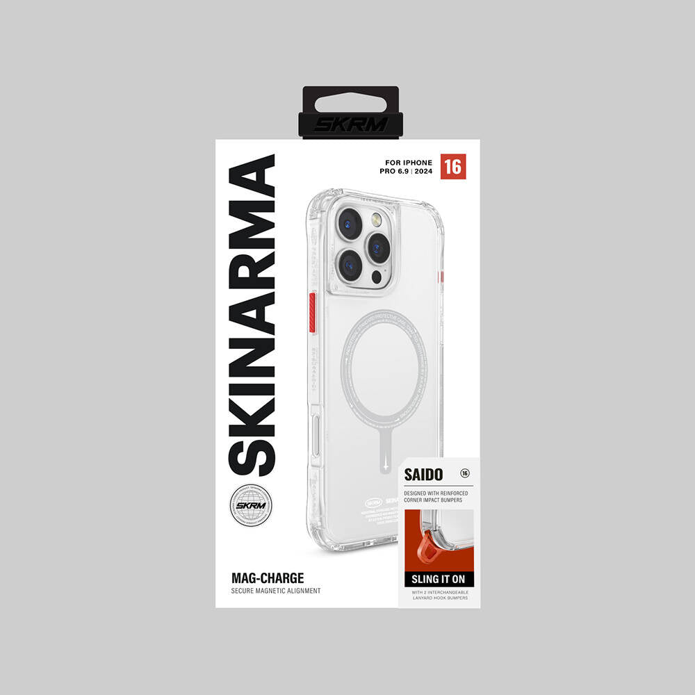 Magsafe Şarj Özellikli Şeffaf Airbag Tasarımlı Skinarma Saido Şeffaf Kapak - enzaksesuar