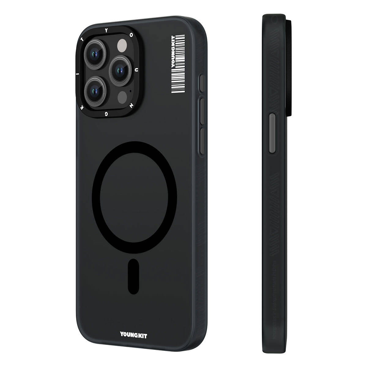 Magsafe Şarj Özellikli Youngkit Hidden Sand Serisi Siyah Kapak - enzaksesuar