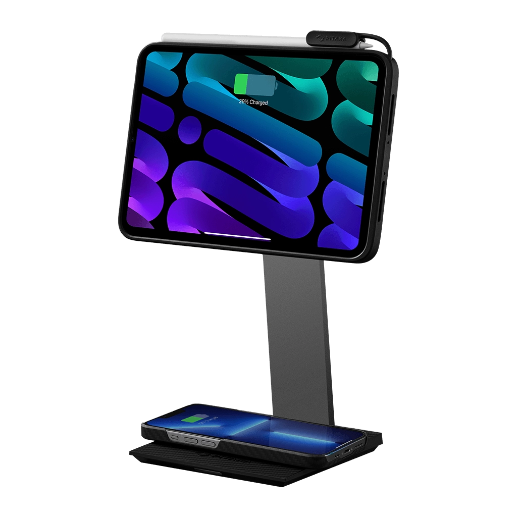 Pitaka MES2101 Telefon ve Kulaklık Kablosuz Şarjlı Classic Versiyon Magnetik Tablet Standı