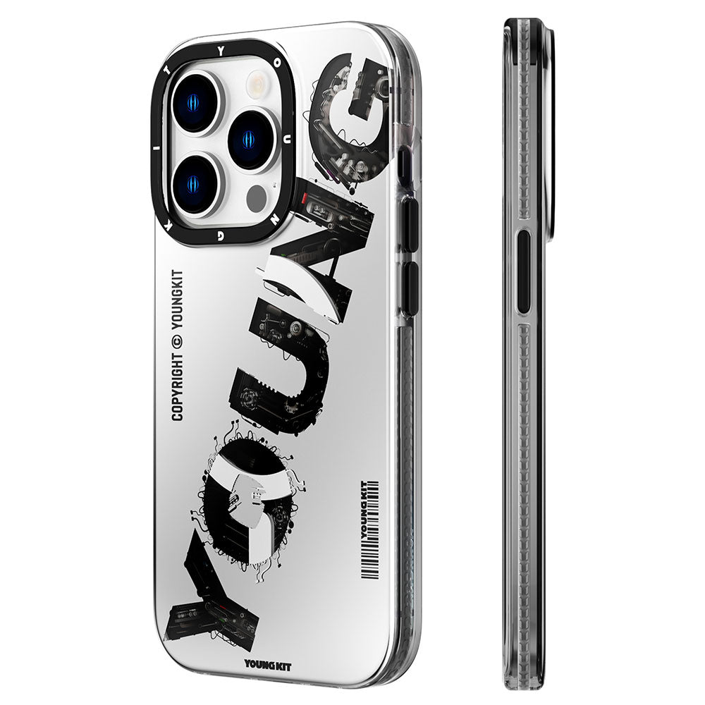 Youngkit Mechanic Serisi iPhone Gri Kapak - enzaksesuar