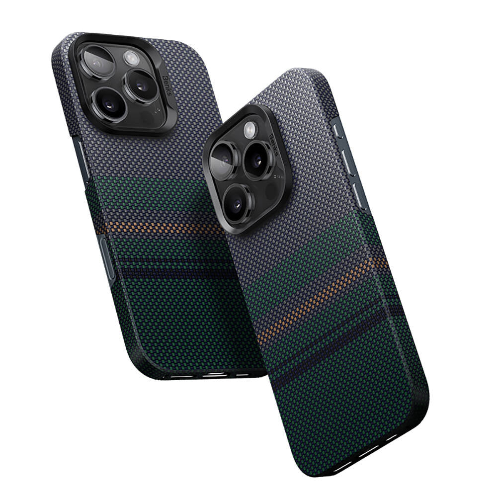 BENKS iPhone 16 Pro Max Magsafe Şarj Özellikli Karbon Fiber Tasarımlı Aurora ArmorAir Kevlar Kılıf