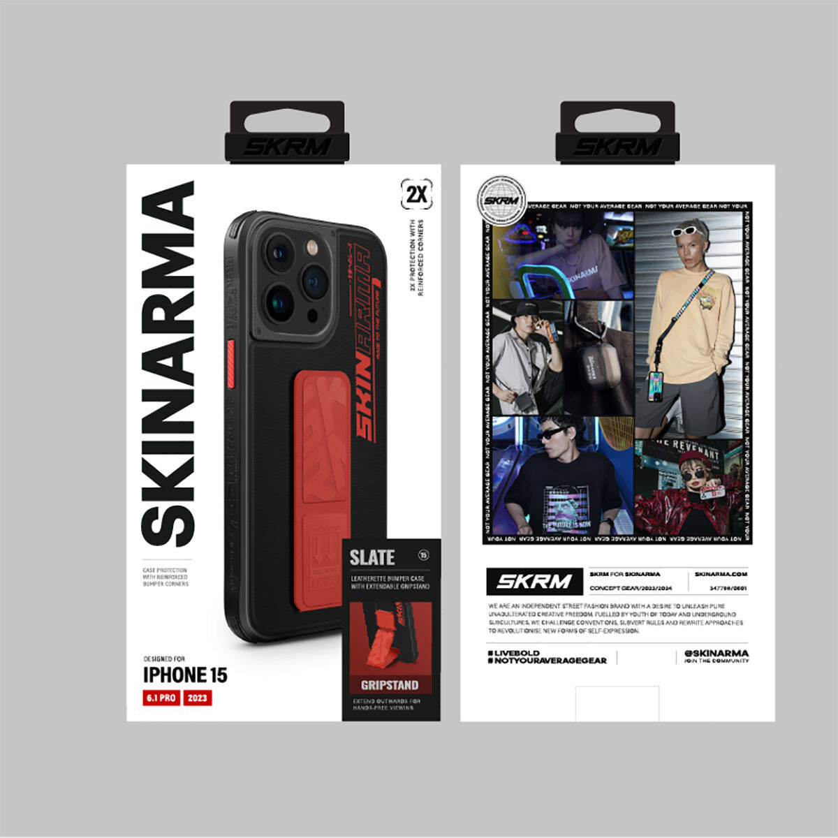 SkinArma Standlı Deri Görünümlü Slate Turuncu Kapak - enzaksesuar