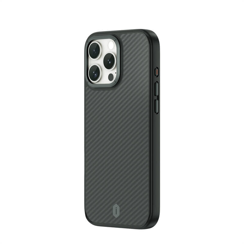 WİWU iPhone 16 Pro Max Magsafe Şarj Özellikli Aramid Fiber Tasarım Kevlar Kılıf