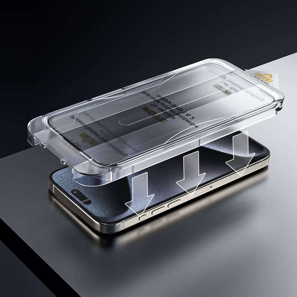 Wiwu Wi-SQ009 Easy Install iPrivacy 360° Anti-Peep Oleofobik Temperli Cam Ekran Koruyucu + Kolay Uygulama Aparatlı