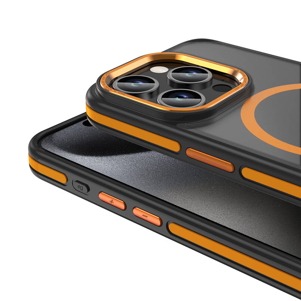 Magsafe Şarj Özellikli Mat Görünümlü Zore Ant Turuncu Kapak - enzaksesuar