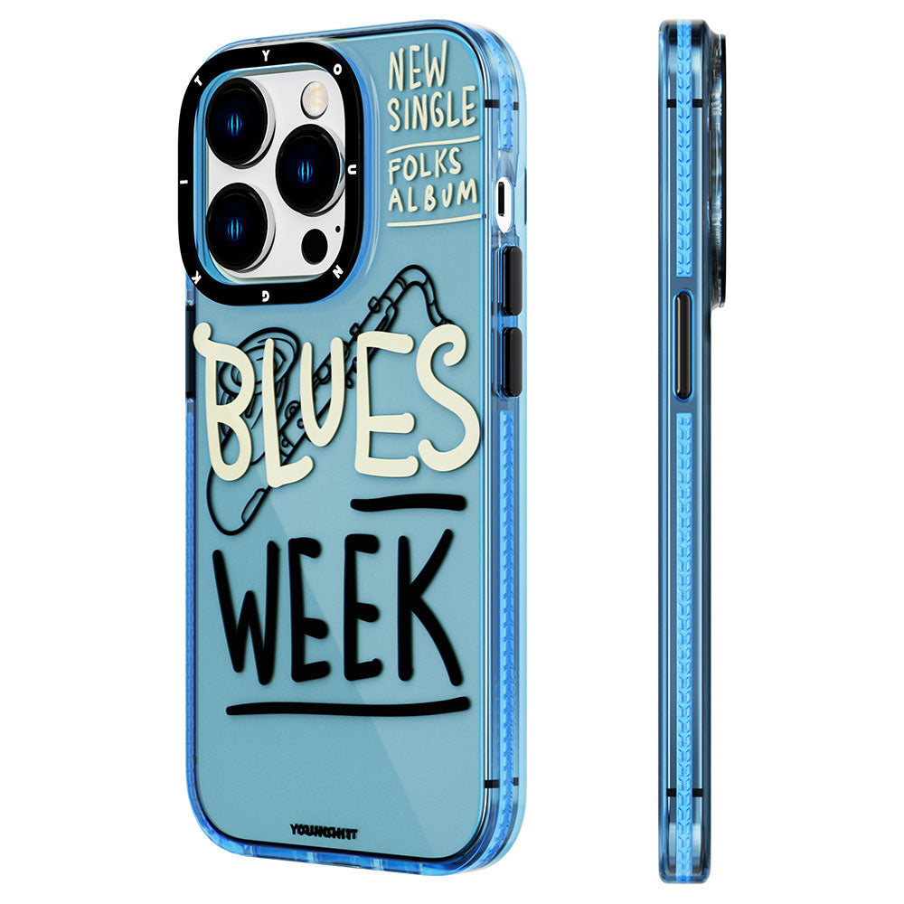Youngkit Jazz Serisi iPhone Mavi Kapak - enzaksesuar
