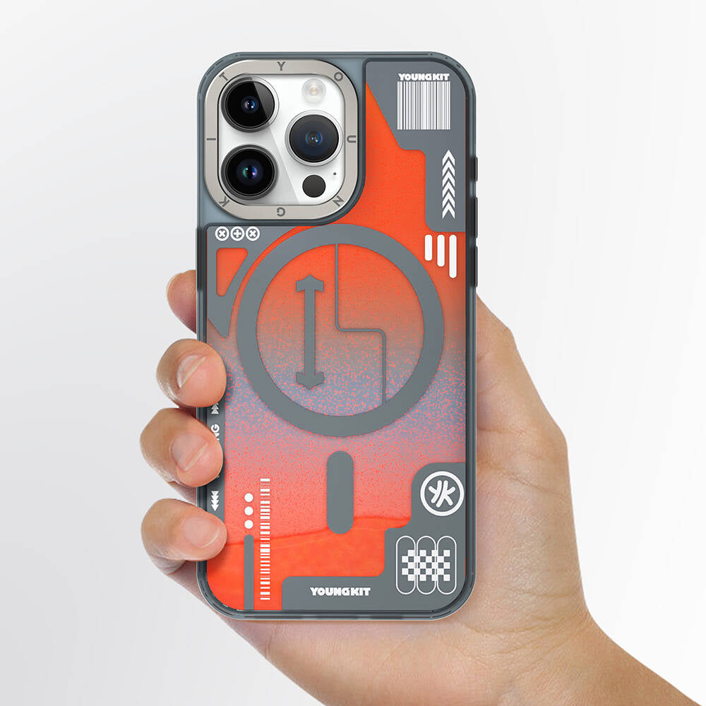 Magsafe Şarj Özellikli YoungKit Galaxy Serisi Kırmızı Kapak - enzaksesuar