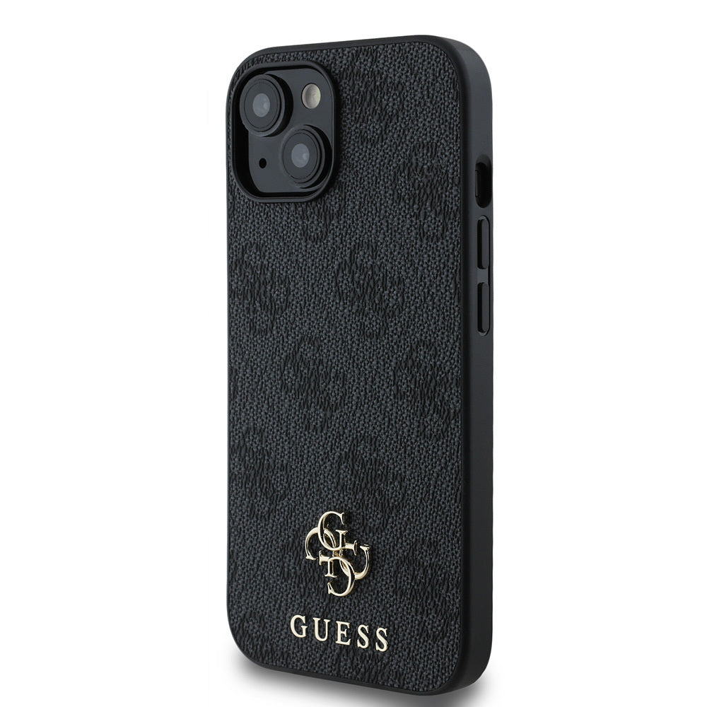 GUESS iPhone 15 Orjinal Lisanslı Magsafe Şarj Özellikli Small 4G Classic Siyah Kılıf
