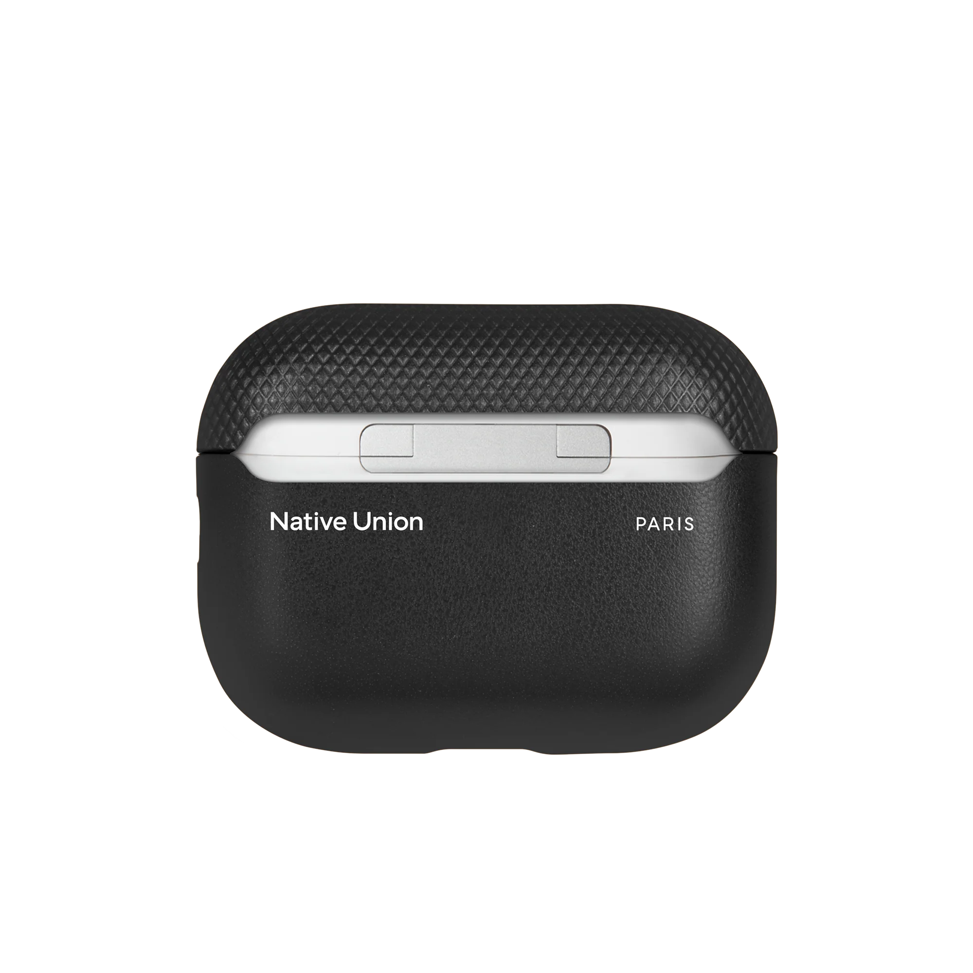 Apple AirPods Pro 3 Kılıf Qi M-Safe Şarj Özellikli Native Union Classic Serisi Suni Deri Kapak Siyah