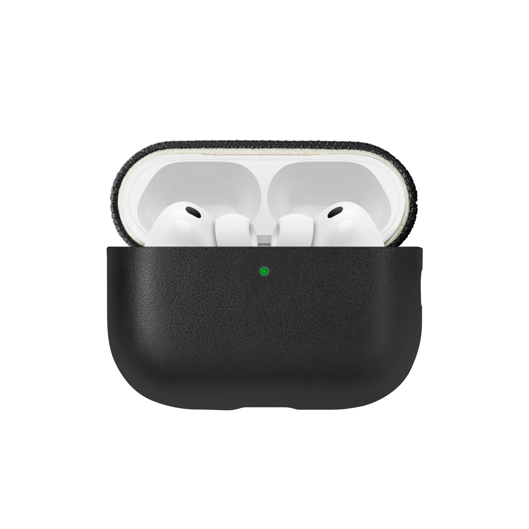 Apple AirPods Pro 3 Kılıf Qi M-Safe Şarj Özellikli Native Union Classic Serisi Suni Deri Kapak Siyah