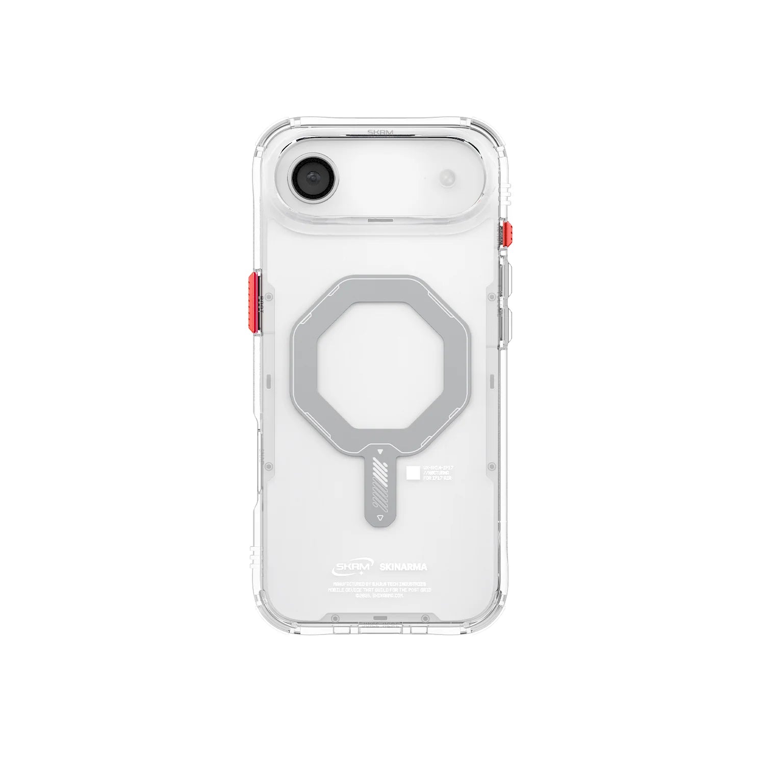 Apple iPhone 17 Air Kılıf M-safe Şarj Özellikli Şeffaf Airbag Tasarımlı Skinarma Saido Mag-Charge Kapak Şeffaf
