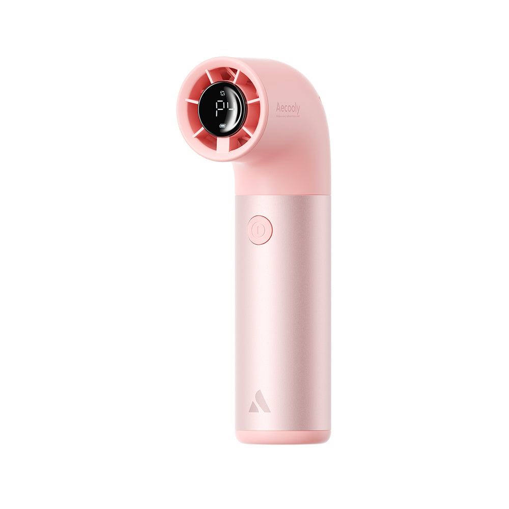Aecooly PH01 Aero Pro Serisi Dijital LED Göstergeli Portatif Soğutucu El Fanı Pembe