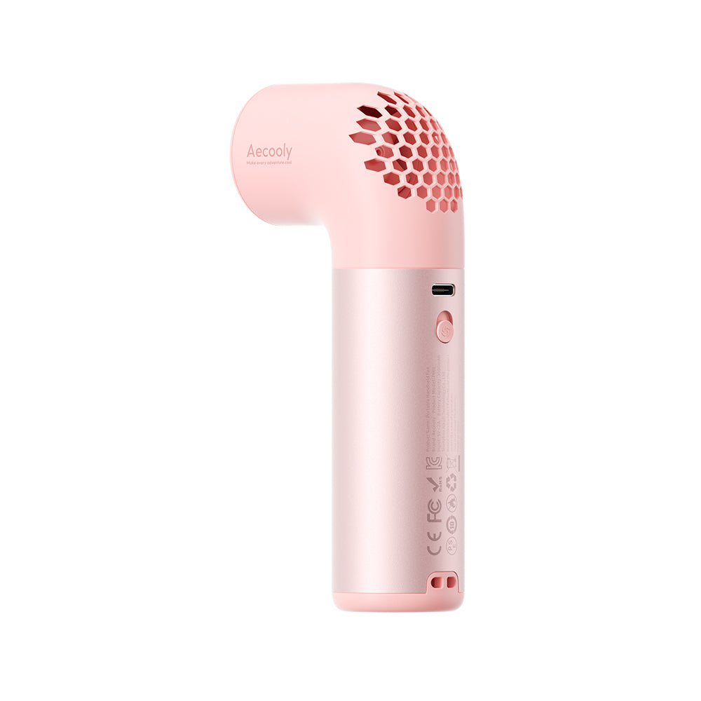 Aecooly PH01 Aero Pro Serisi Dijital LED Göstergeli Portatif Soğutucu El Fanı Pembe