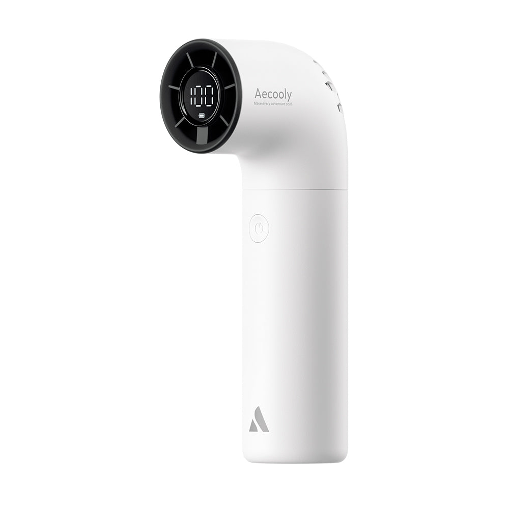 Aecooly PH02-A Aero Serisi Dijital LED Göstergeli Portatif Soğutucu El Fanı Beyaz
