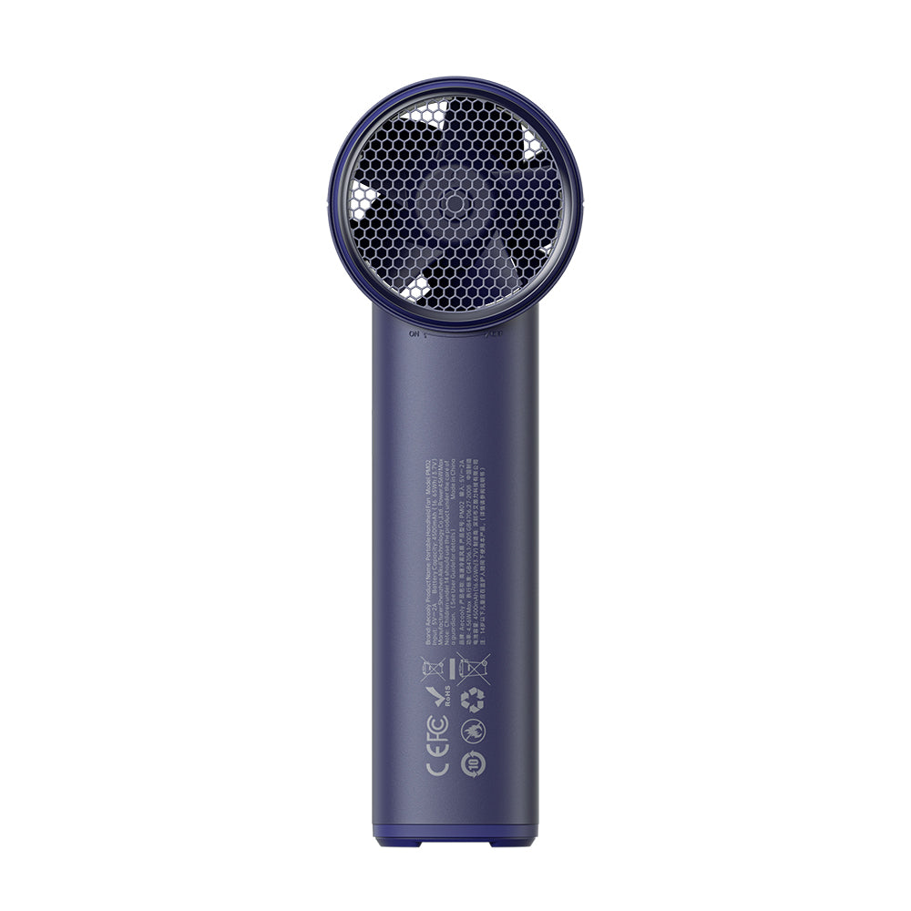 Aecooly PM02 Dijital LED Göstergeli Mist Chill Özellikli 5 Kademeli Portatif Soğutucu El Fanı Lacivert