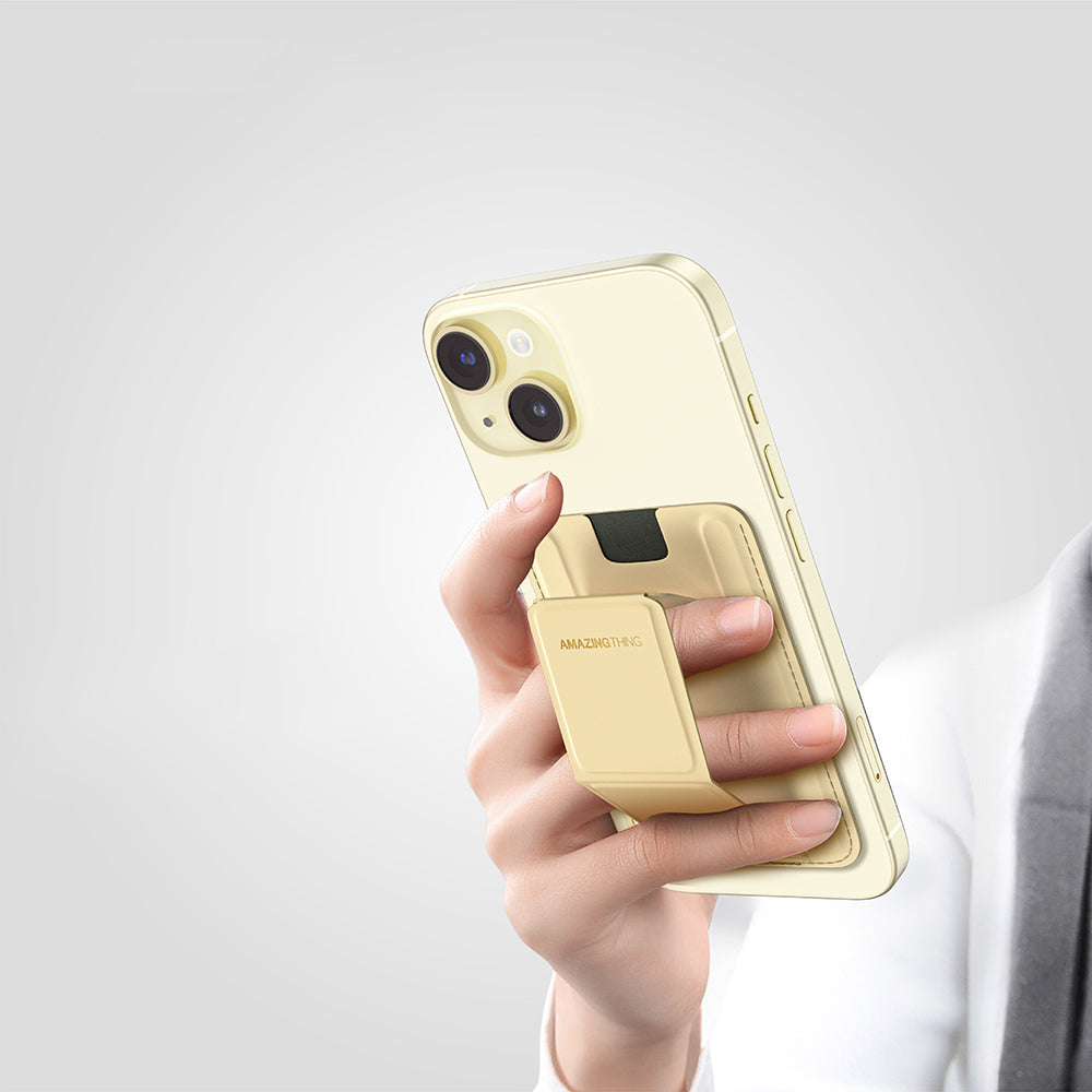 Amazingthing Edition Mag Serisi Fonksiyonel Çok Yönlü Grip Standlı Magnetik Kartlık Sarı