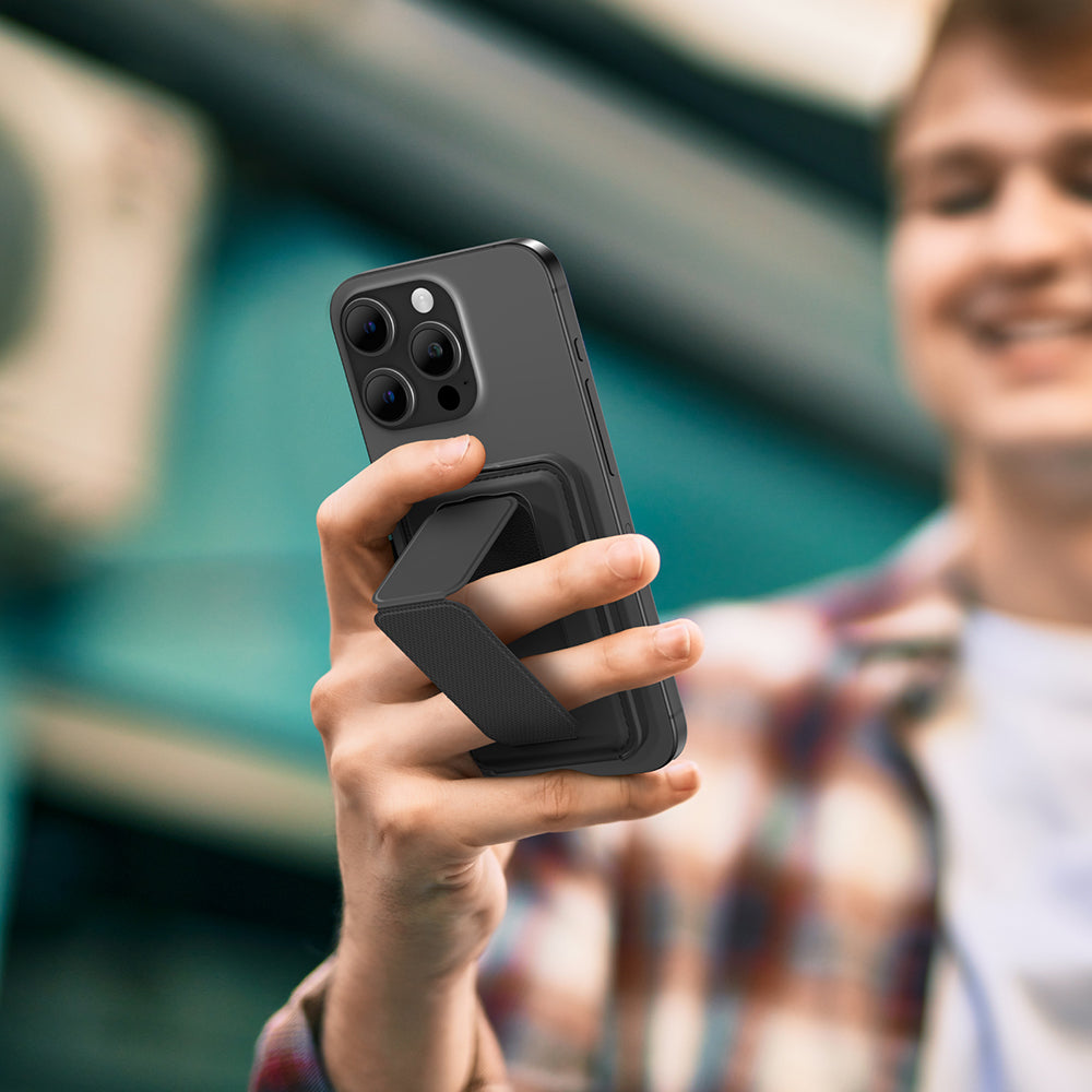 Amazingthing Glamour Link Fonksiyonel Çok Yönlü Grip Standlı Magnetik Kartlık Gri