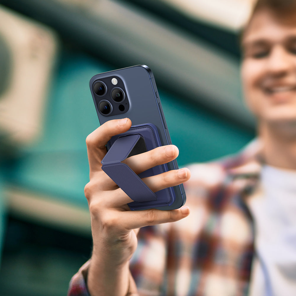 Amazingthing Glamour Link Fonksiyonel Çok Yönlü Grip Standlı Magnetik Kartlık Mavi
