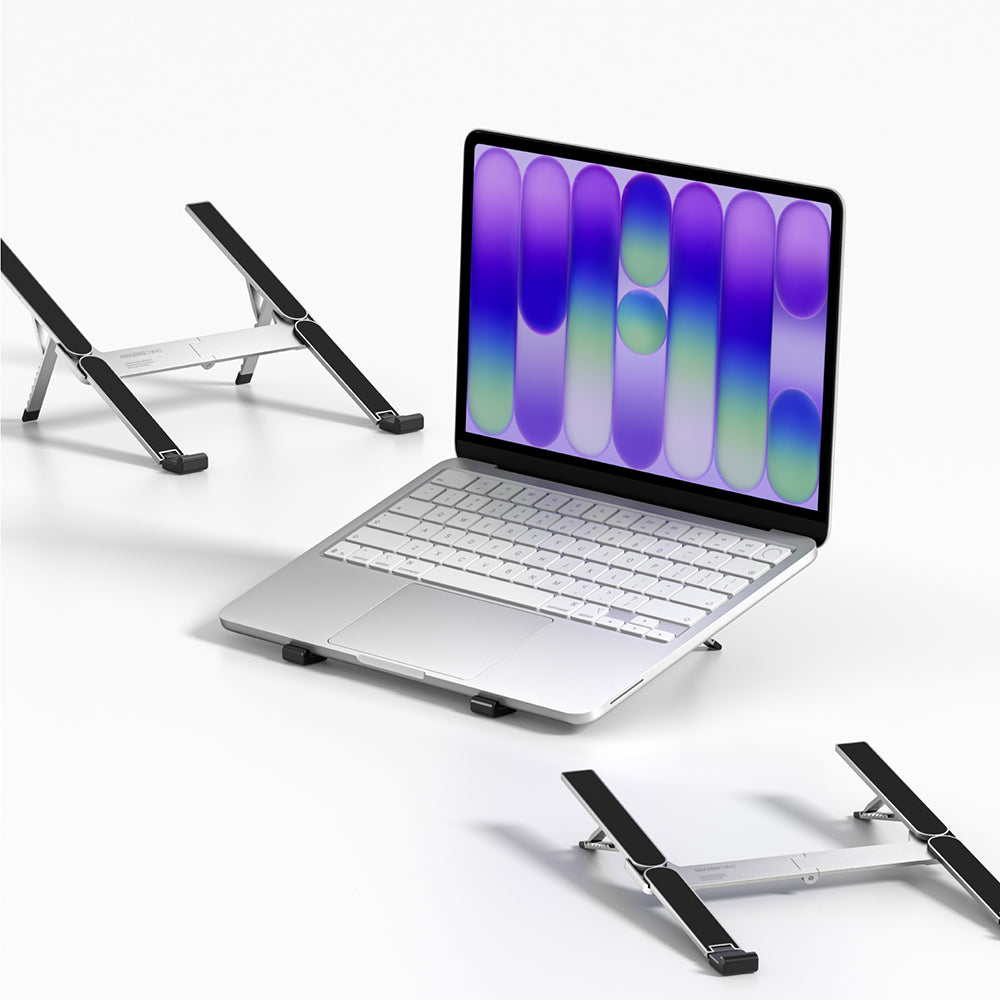 Amazingthing Minimal Serisi Çok Fonksiyonlu Katlanabilen 8 Kademeli Ayarlanabilir Dizüstü Laptop Standı Gri