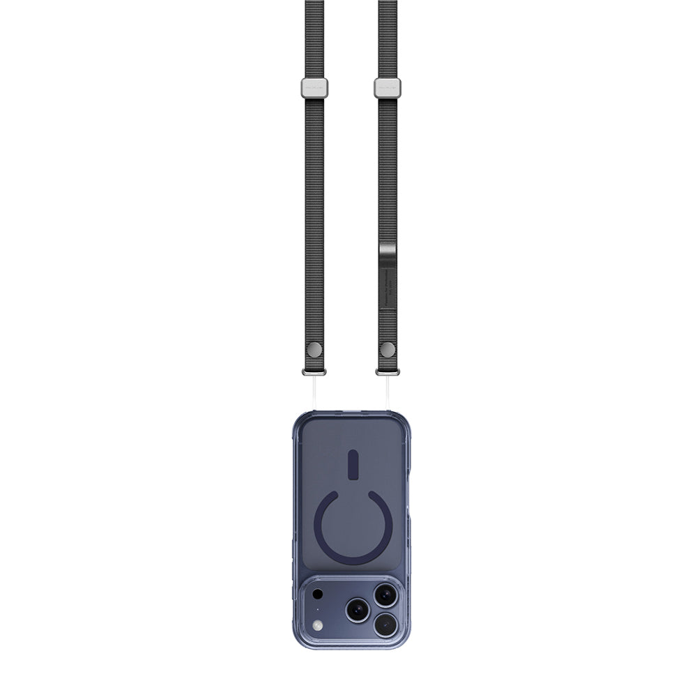 Amazingthing Titan Serisi Ayarlanabilir Manyetik Tasarımlı Telefon ve AirPods Boyun Askı İpi Siyah