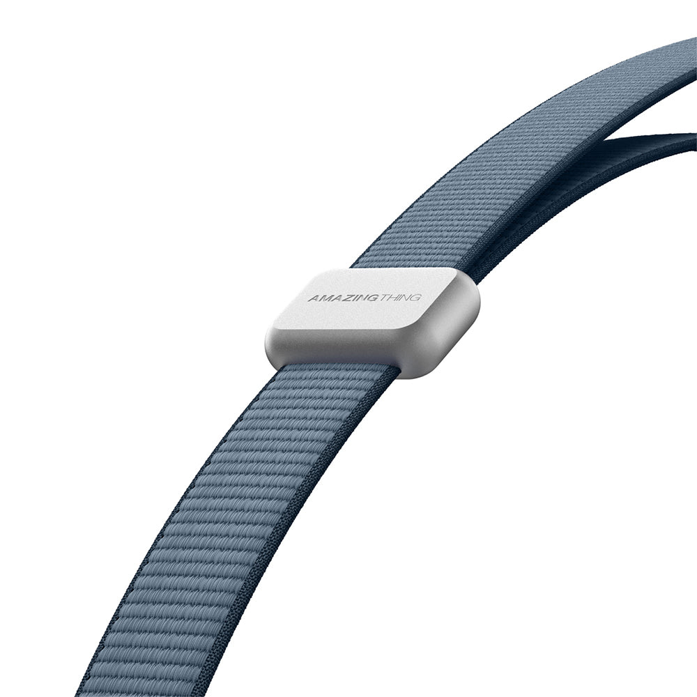 Amazingthing Titan Serisi Ayarlanabilir Manyetik Tasarımlı Telefon ve AirPods Boyun Askı İpi Mavi