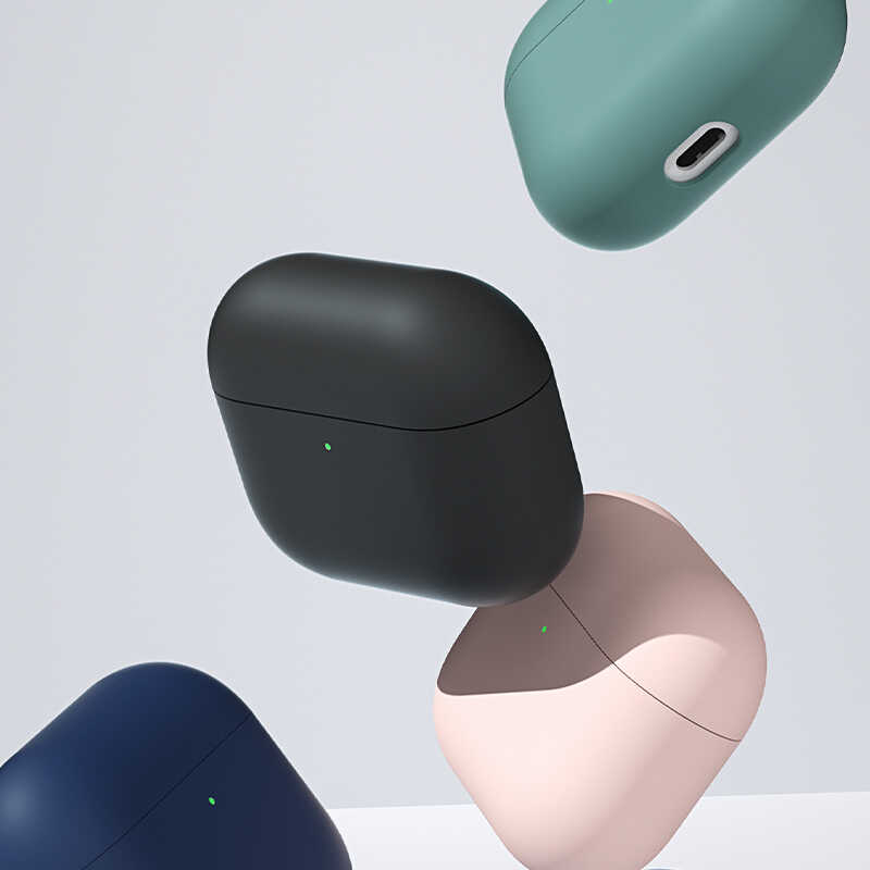 Airpods 3 Kılıf Benks Liquid Silikon PC Kılıf Yeşil