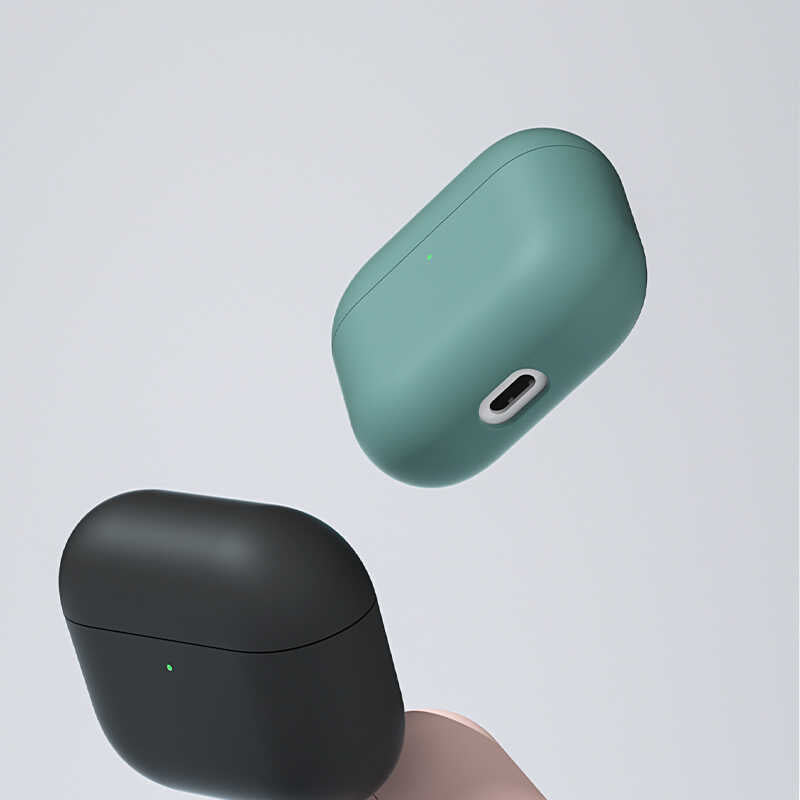 Airpods 3 Kılıf Benks Liquid Silikon PC Kılıf Mavi