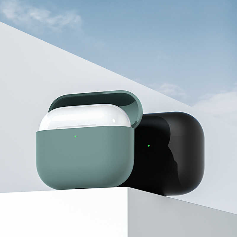 Airpods 3 Kılıf Benks Liquid Silikon PC Kılıf Gri