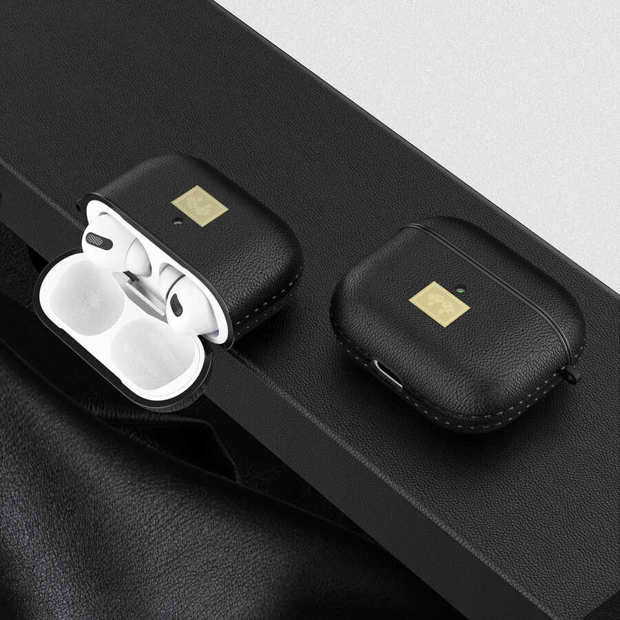 Airpods 3. Nesil Kılıf Deri Görünümlü Askı Aparatlı Wlons Kılıf Koyu Yeşil