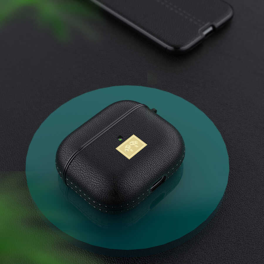 Airpods 3. Nesil Kılıf Deri Görünümlü Askı Aparatlı Wlons Kılıf Kırmızı