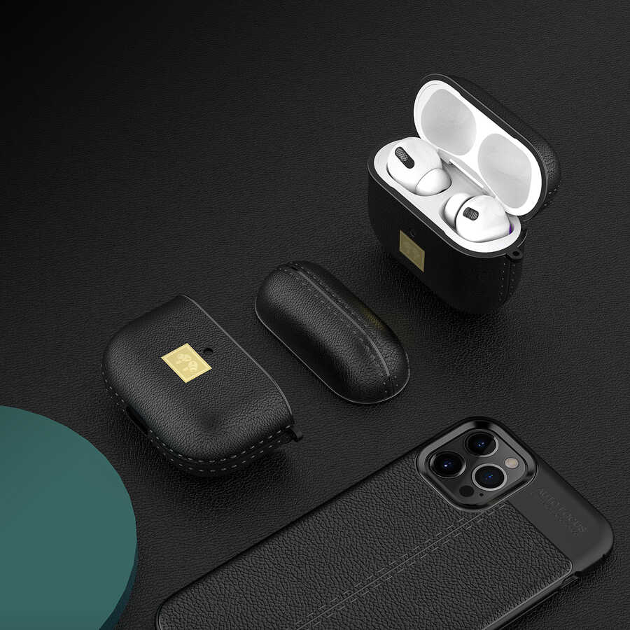 Airpods 3. Nesil Kılıf Deri Görünümlü Askı Aparatlı Wlons Kılıf Kırmızı