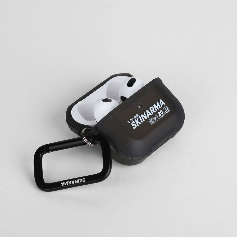 Airpods 3. Nesil Kılıf SkinArma Transparan Mat Tasarım Kinzoku Kılıf Beyaz