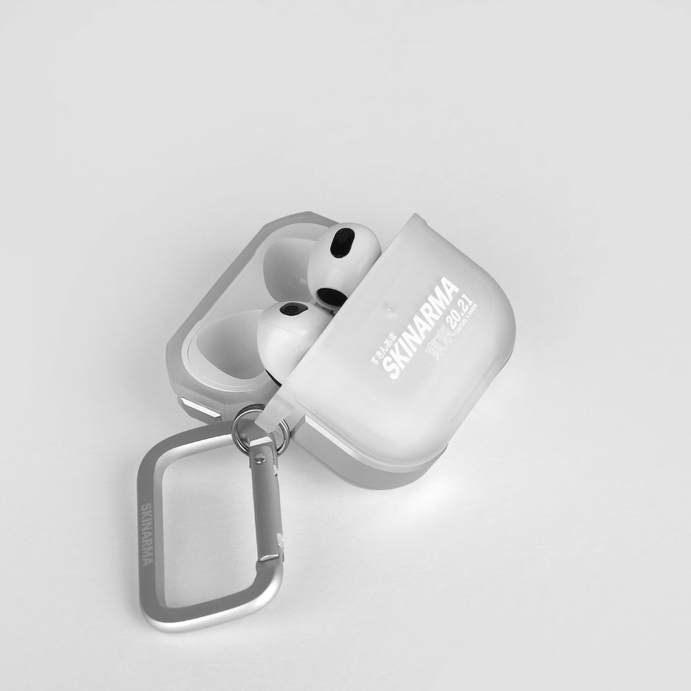 Airpods 3. Nesil Kılıf SkinArma Transparan Mat Tasarım Kinzoku Kılıf Siyah