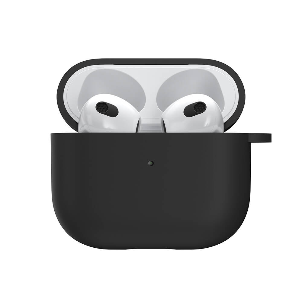 Airpods 3. Nesil Kılıf Yumuşak Dokunuşlu Likit Silikon Tasarımlı Lisanslı Switcheasy Skin Kılıf Siyah