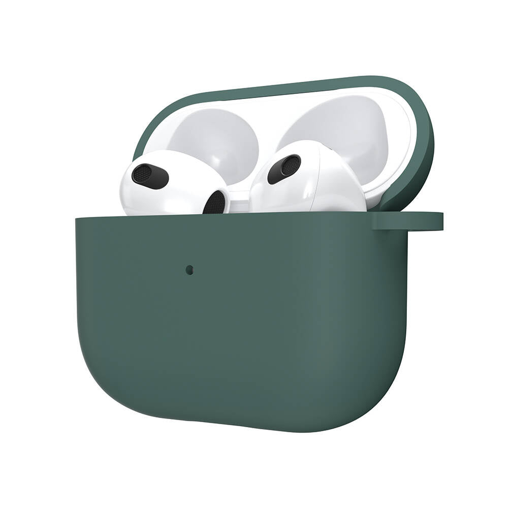 Airpods 3. Nesil Kılıf Yumuşak Dokunuşlu Likit Silikon Tasarımlı Lisanslı Switcheasy Skin Kılıf Siyah