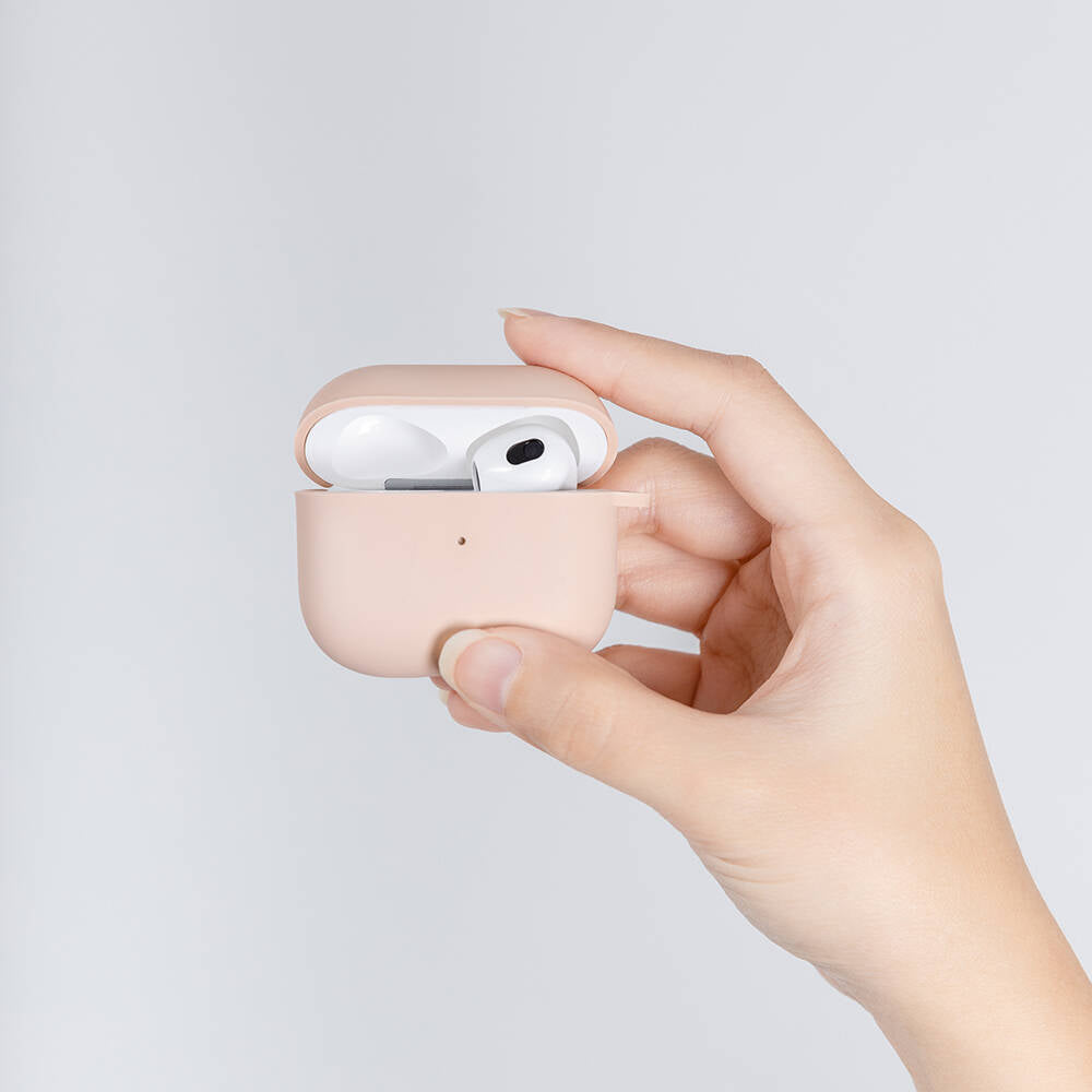 Airpods 3. Nesil Kılıf Yumuşak Dokunuşlu Likit Silikon Tasarımlı Lisanslı Switcheasy Skin Kılıf Siyah