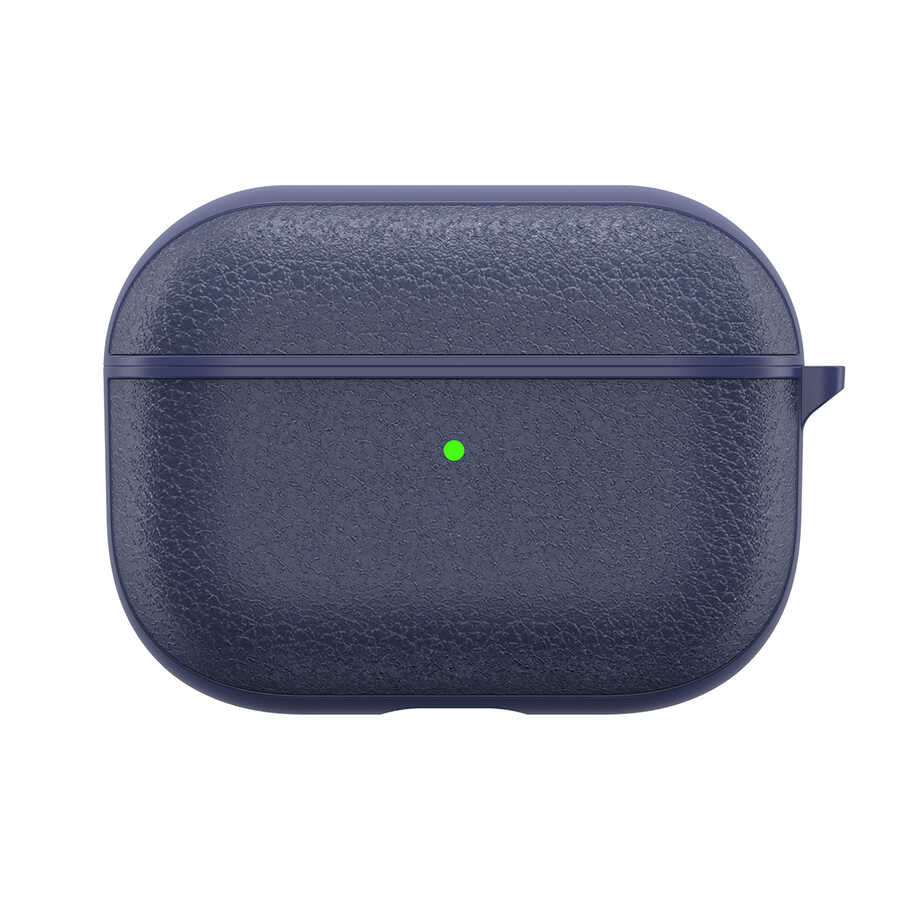Airpods 3.Nesil Kılıf Wiwu Calfskin Kılıf Lacivert