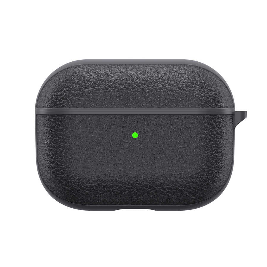 Airpods 3.Nesil Kılıf Wiwu Calfskin Kılıf Siyah